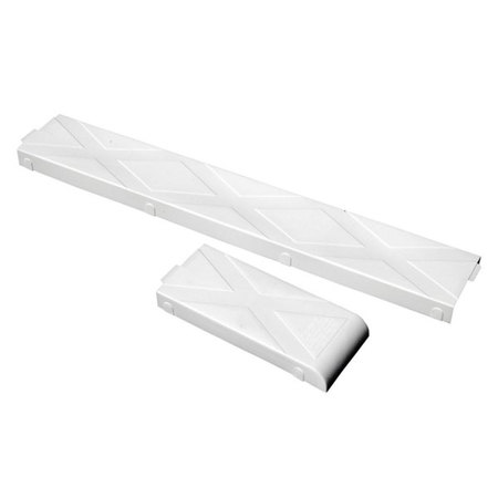 TIE DOWN ENGINEERING Tie Down Engineering 86296 White Modular Bunk Guide-Ons Fits 2"X6" Bunks Hrdw Included 86296